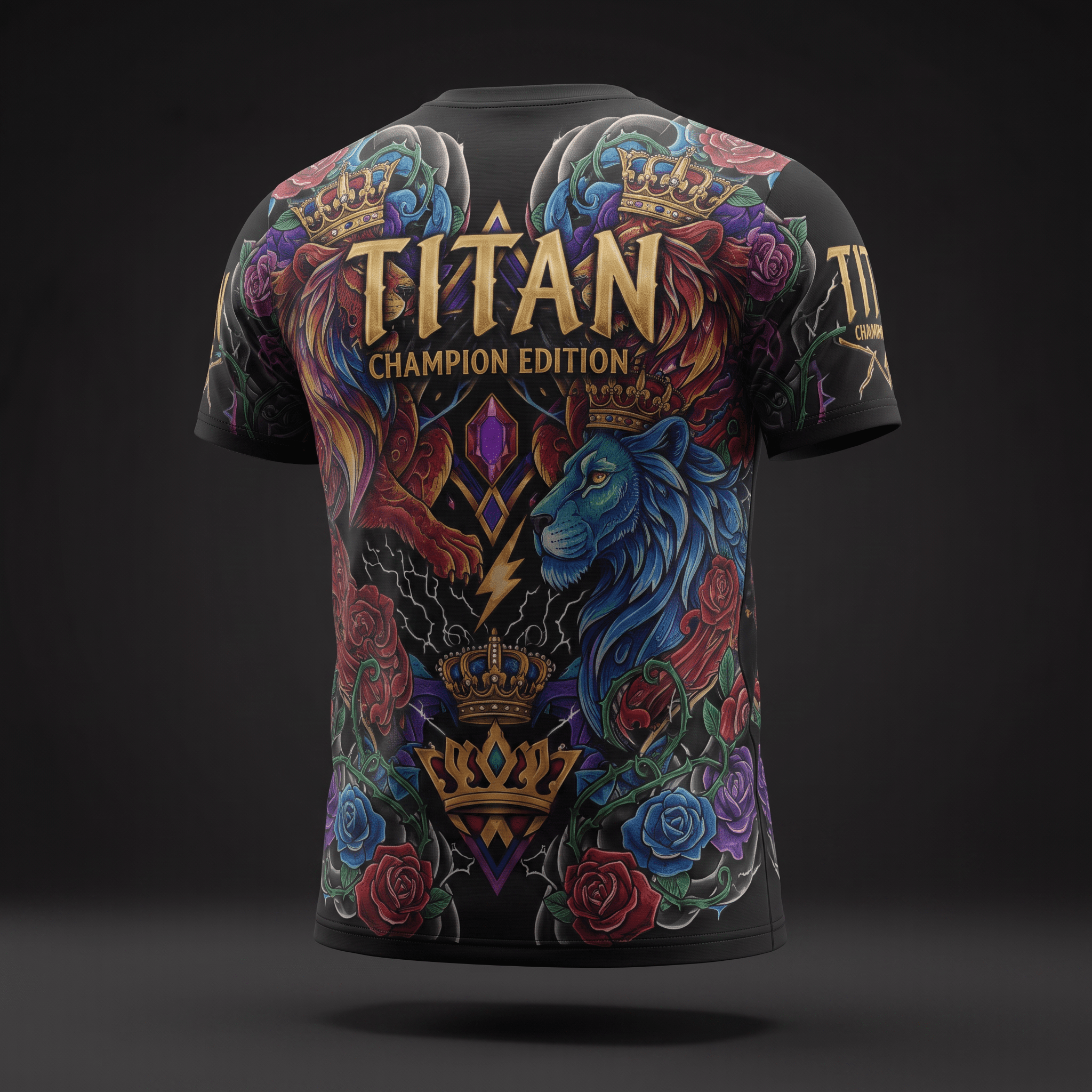 Generated back view for TITAN Performance Tee - Crown Edition