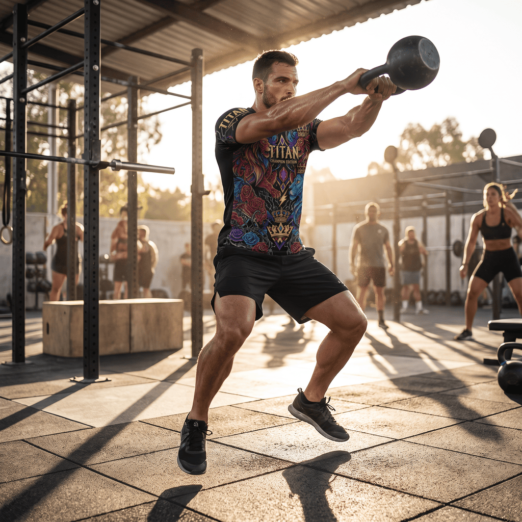 Generated lifestyle image for TITAN athletic apparel