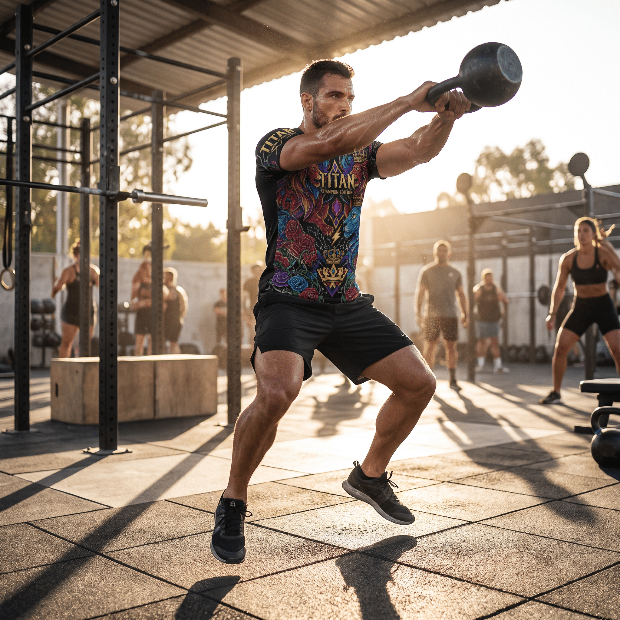 Generated lifestyle image for TITAN athletic apparel