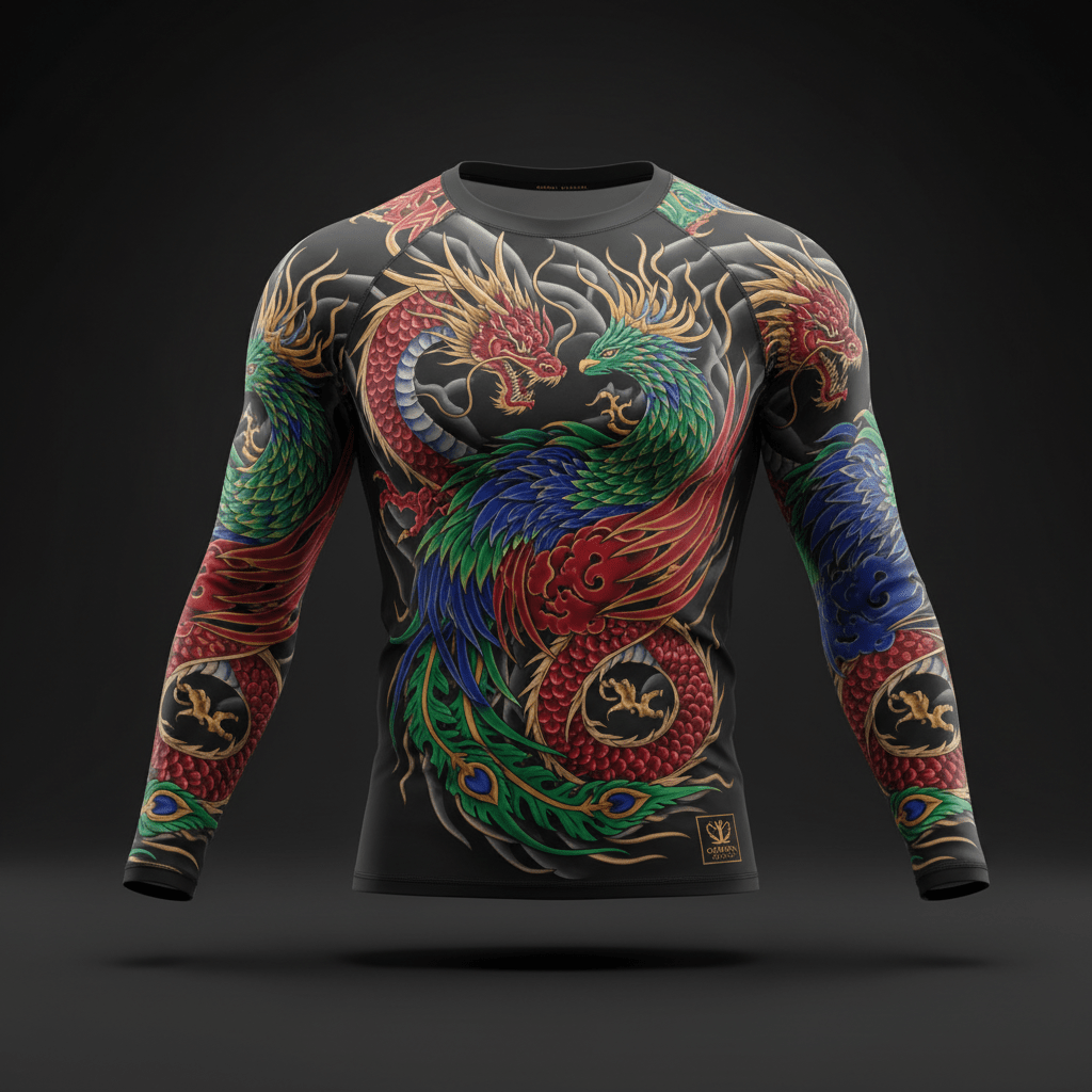 Crown Edition Dragon Phoenix Rashguard