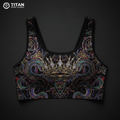 TITAN Crown Edition Obsidian Crown Sports Bra — Black & Rainbow Gold ultimate edition