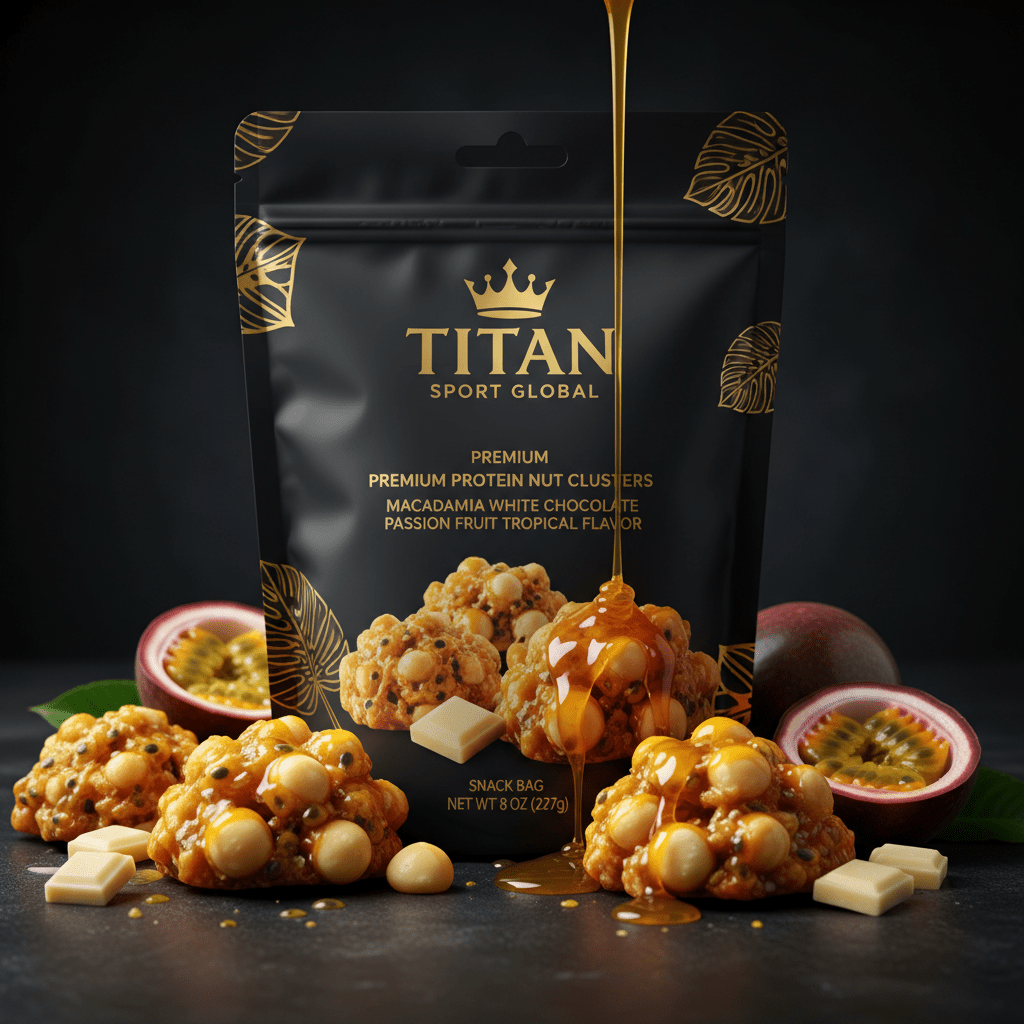 Crown High-Protein Passion Fruit White Chocolate Macadamia Clusters