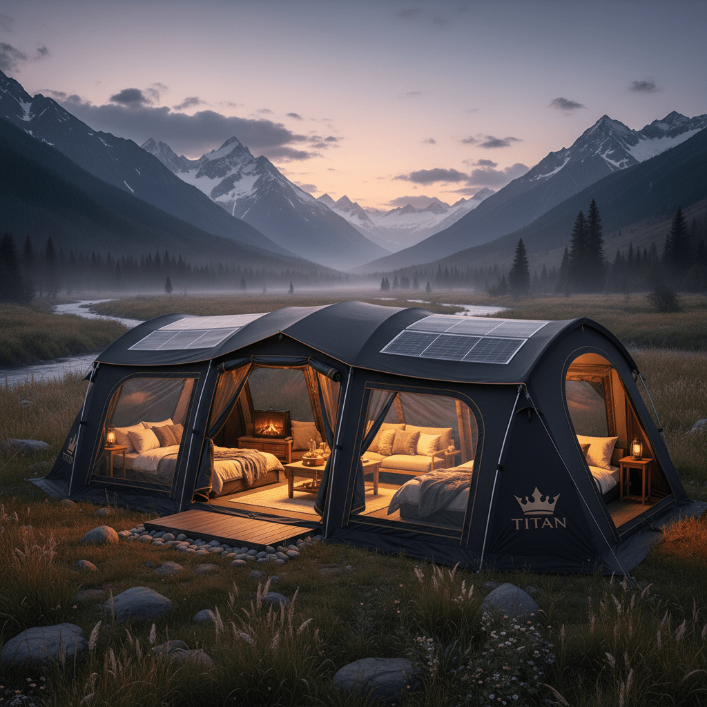 TITAN 7-Person Solar Lodge Camping Tent