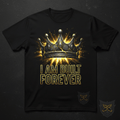 TITAN Built to Last Heavyweight Tee Eternal Crown obsidian black gold foil cracked stone warrior streetwear
