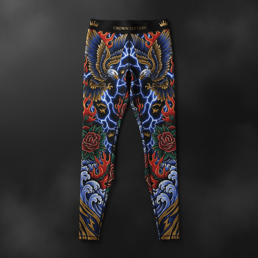 Spirit Of Power Women's Leggings — TITAN Crown Edition tattoo artwork
