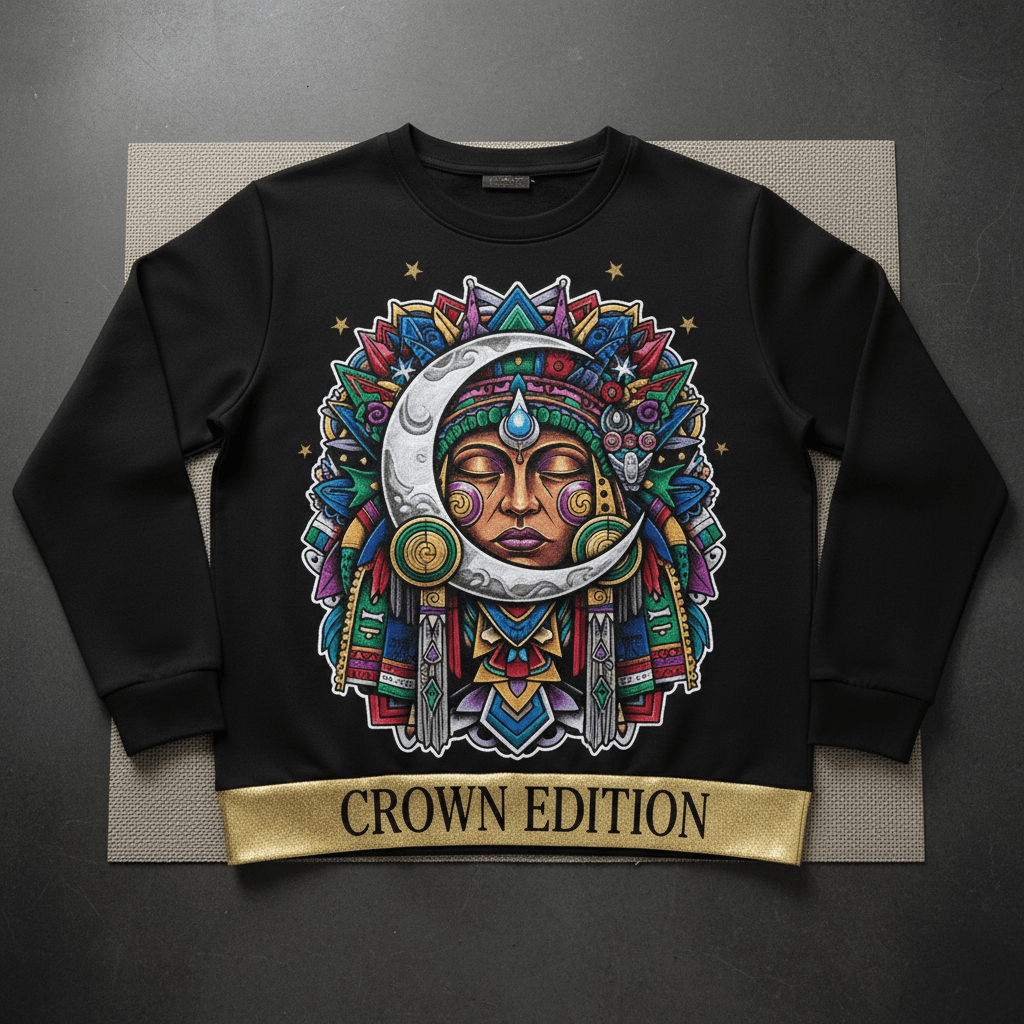 TITAN Women's Mama Quilla Moon Goddess Crewneck — Qilla Edition