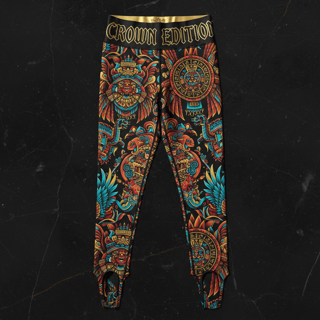 TITAN Crown Edition Tattoo Art Aztec Stirrup Leggings Women's Athletic Bottoms