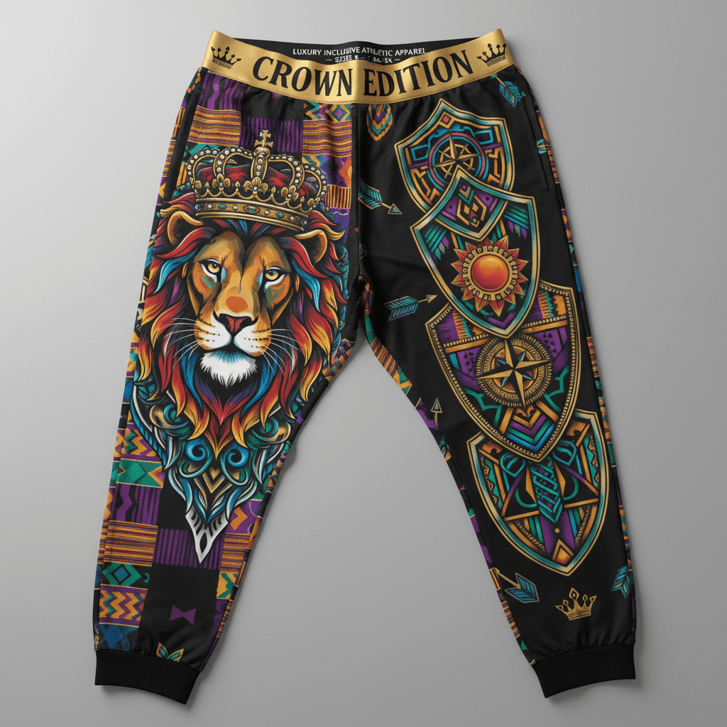 TITAN Plus Men's Lion King Kente Joggers — Inclusive Crown Edition