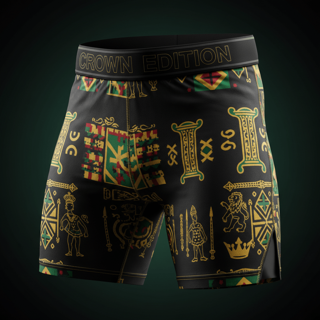 TITAN Ashanti Kingdom Training Shorts — Golden Stool Edition