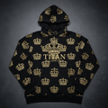 TITAN Men's Midnight Black Crown Pullover Hoodie — King SWAG Edition