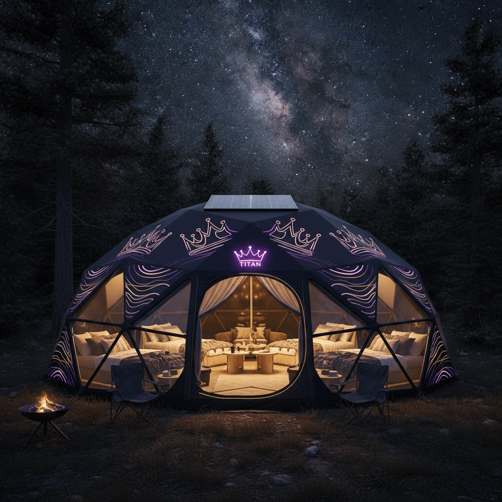 TITAN 6-Person Solar Glow Camping Tent