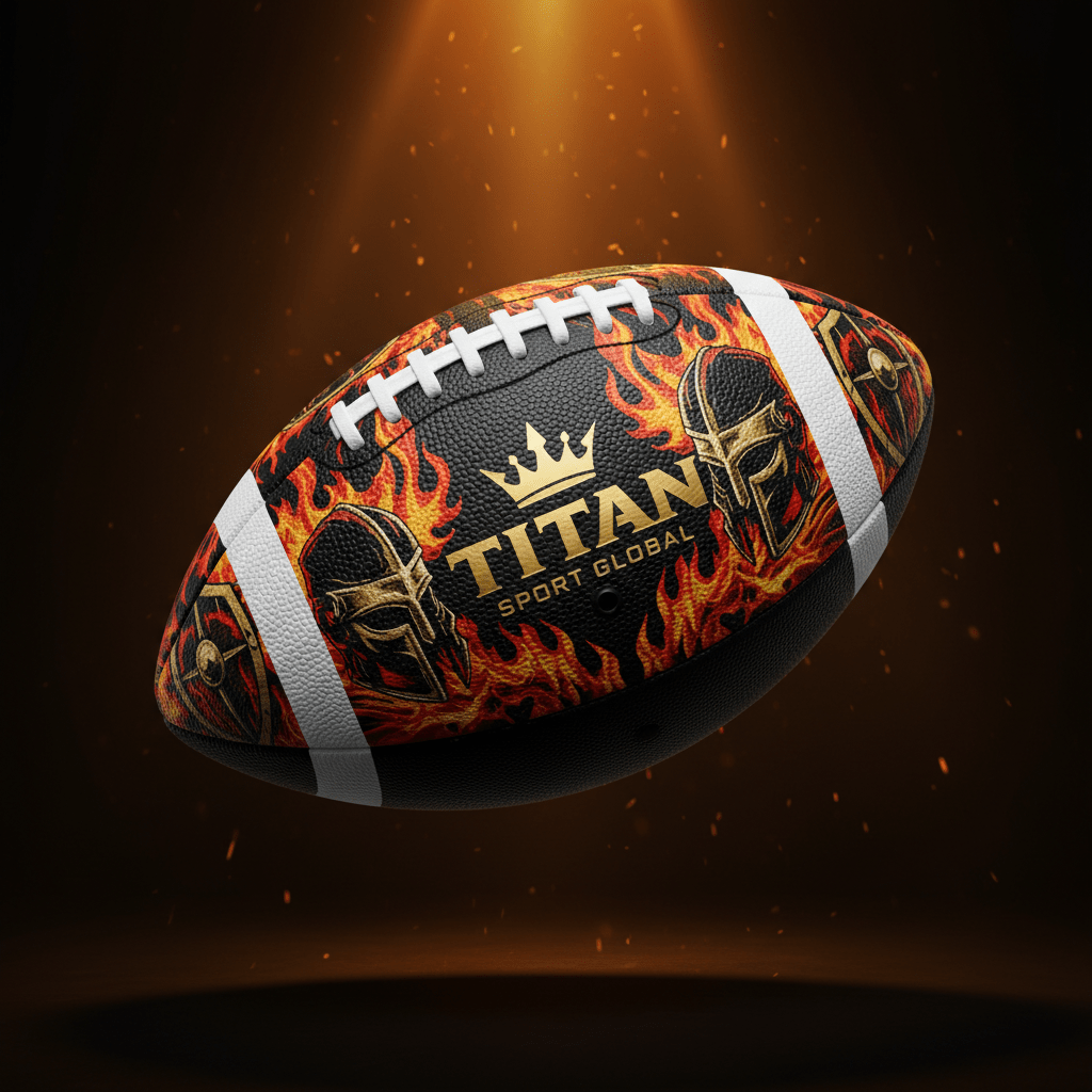 TITAN Football Official Size Composite Leather All-Weather Game Ball