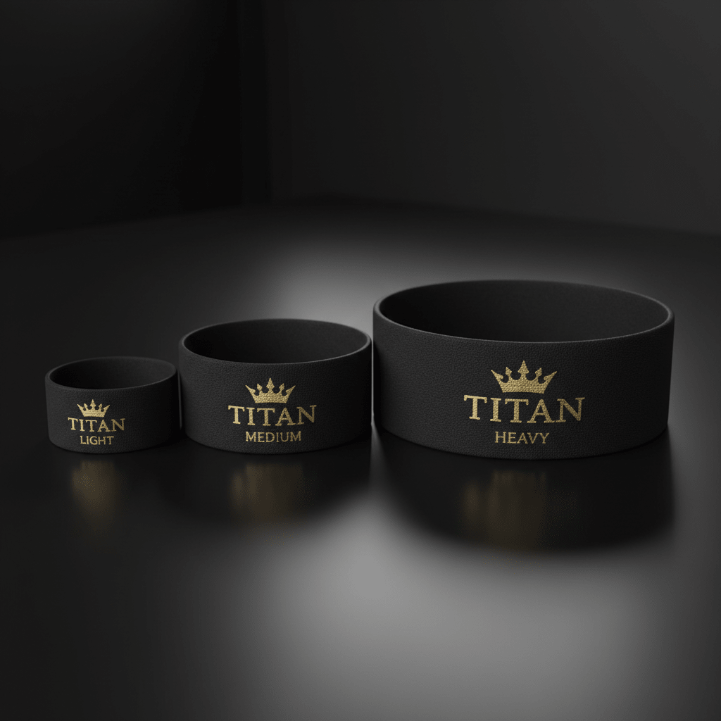 TITAN Crown Edition Fabric Booty Resistance Bands matte black gold