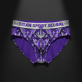 TITAN Crown Edition Women's Crystal Butterfly Sport Briefs — Electric Violet & Silver