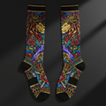 TITAN Crown Edition Tattoo Art Knee-High Compression Socks