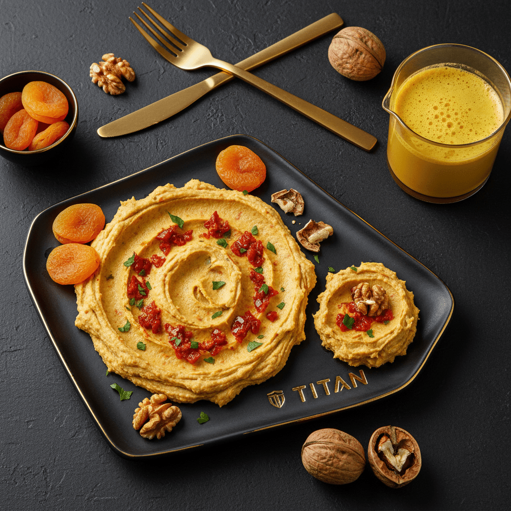 TITAN Uzbek Vegan Non Flatbread & Chickpea Spread Breakfast