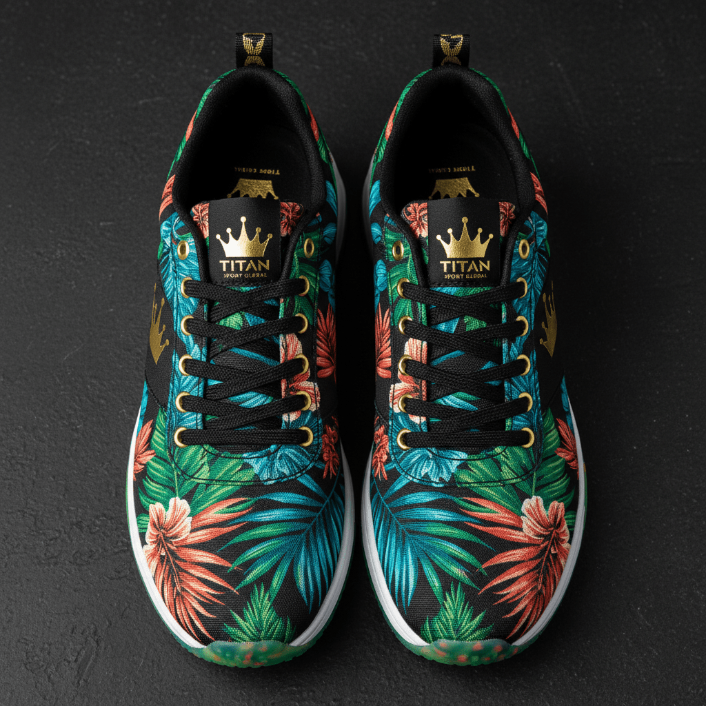 TITAN Women's Tropical Crown Lifestyle Sneakers flat lay