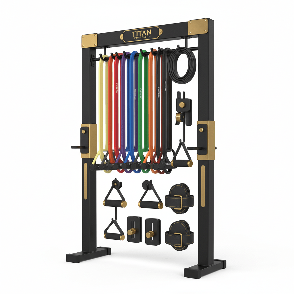 TITAN All-In-One Resistance Band Home Gym System — Crown Edition