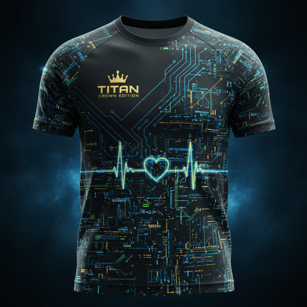 TITAN Smart Training Shirt - Crown Edition flat lay