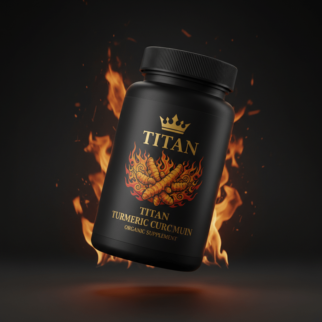 TITAN Turmeric Curcumin Organic Anti-Inflammatory supplement bottle