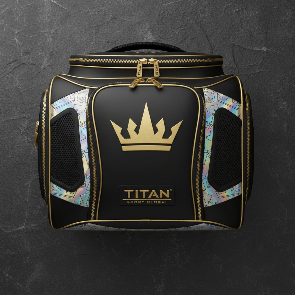 TITAN Crown Edition Baseball Helmet Bag Matte Black Gold