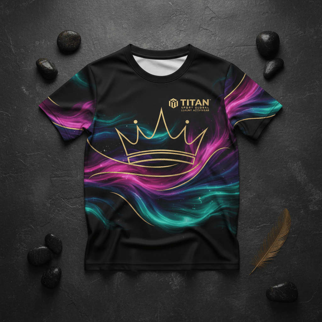 TITAN Kids Aurora Crown T-Shirt flat lay