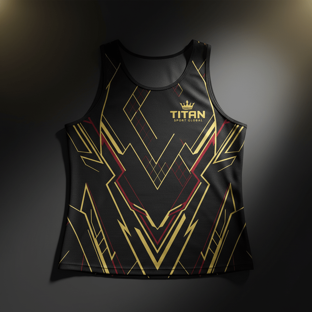 TITAN Running Tank Top Elite - Lightweight Mesh Running Tank with 24K Gold Reflective Logo