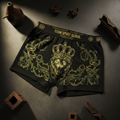 TITAN Women's Cozy Boxer Shorts Crown Edition Olive Green Gold