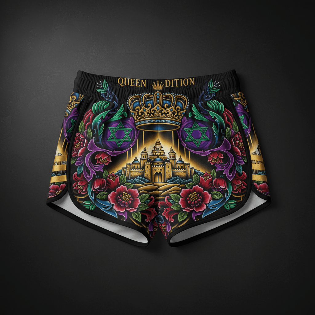 Daughter Of Zion Women's Shorts — TITAN Crown Edition tattoo artwork