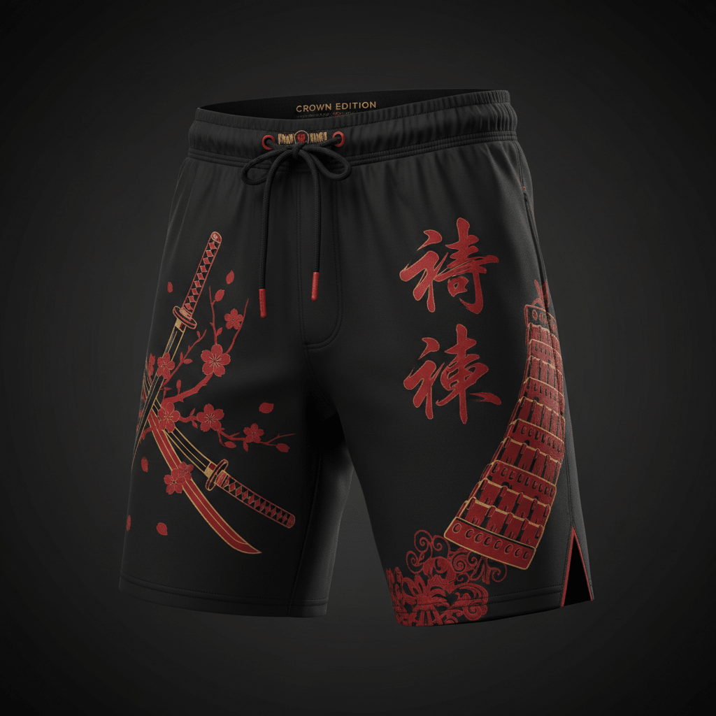 TITAN Japanese Samurai Training Shorts — Bushido Edition