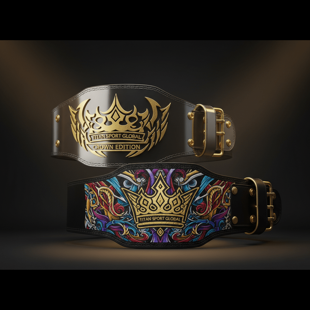 TITAN Crown Edition 4-Inch Leather Powerlifting Belt