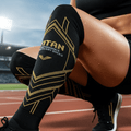 TITAN Compression Socks - Black & Gold Performance Recovery Socks