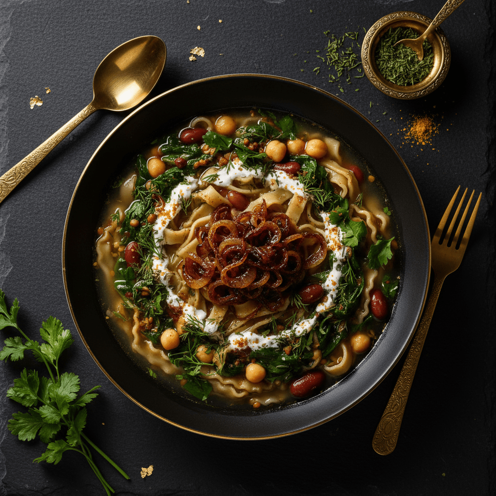 TITAN Iranian Vegan Ash Reshteh Noodle Soup Lunch