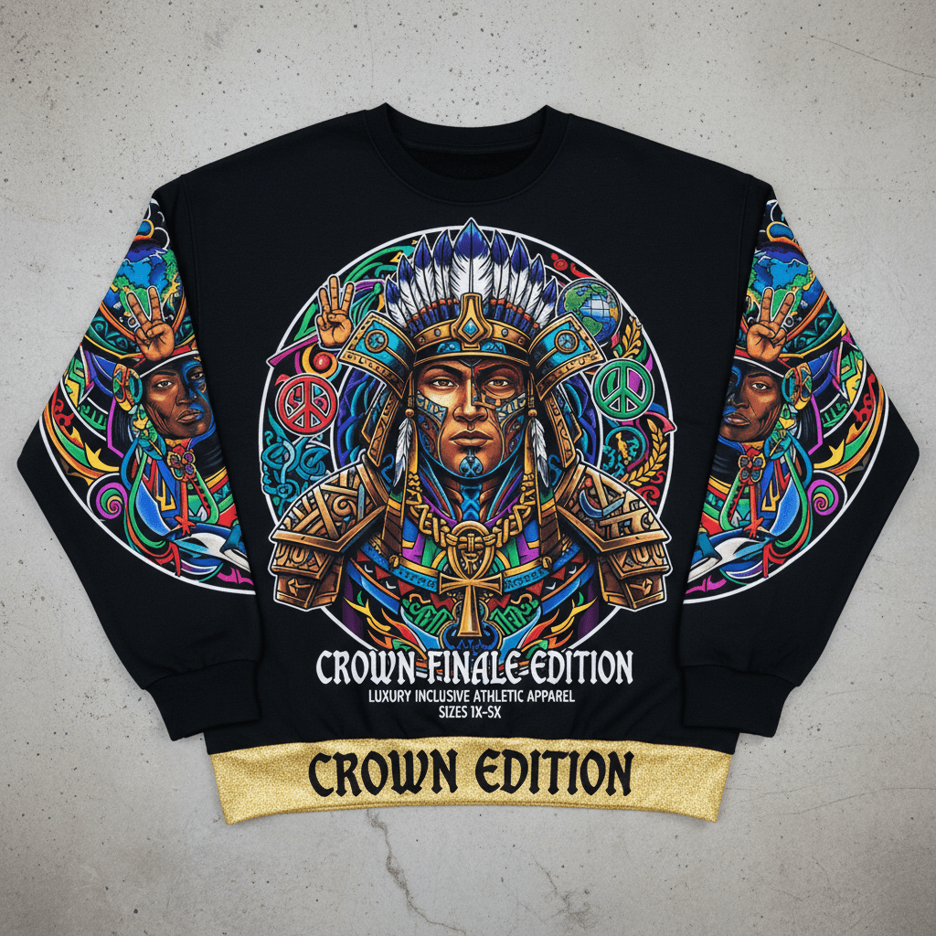 TITAN Plus Men's Global Warrior King Crewneck — Inclusive Crown Finale