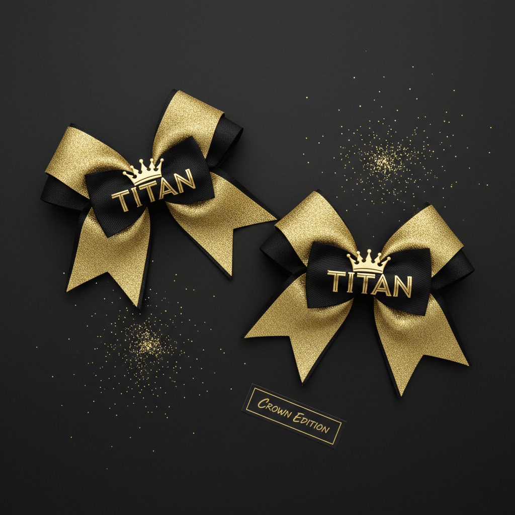 TITAN Crown Edition Cheerleading Hair Bow Set