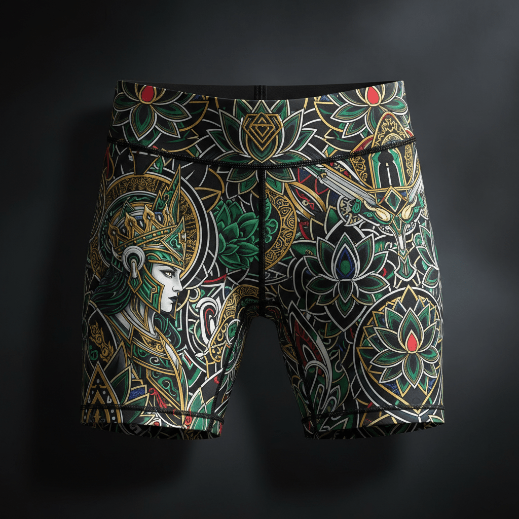 TITAN Women's Compression Shorts Warrior Queen Crown Edition