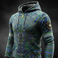 TITAN Aztec Tlaloc Zip-Up Hoodie — Storm God Edition