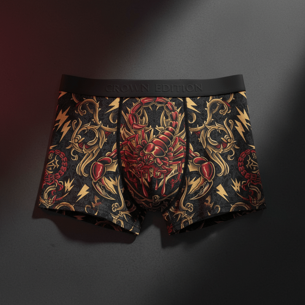 TITAN Men's Boxer Briefs Scorpion King Crown Edition