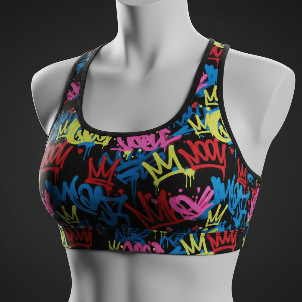 TITAN SWAG HER Sports Bra — Graffiti Crown