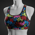 TITAN SWAG HER Sports Bra — Graffiti Crown