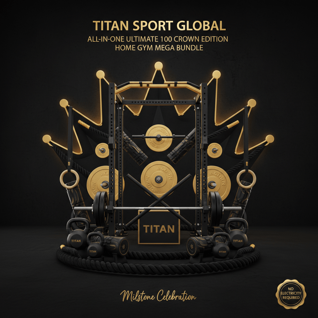 TITAN All-In-One Ultimate 100 Home Gym Mega Bundle Crown Edition