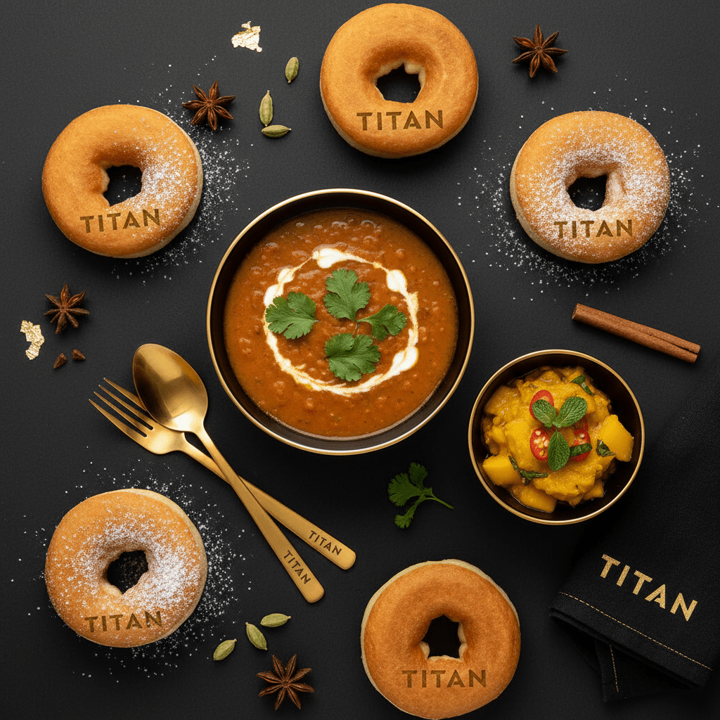 TITAN Nepali Vegan Sel Roti & Spiced Lentil Soup Breakfast