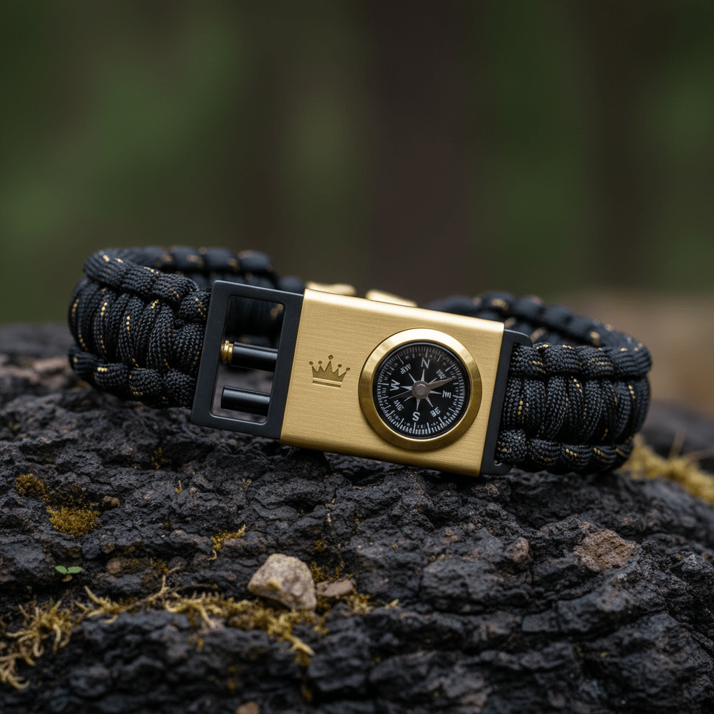 TITAN SurvivalWrap 7-in-1 Paracord Bracelet — Crown Edition