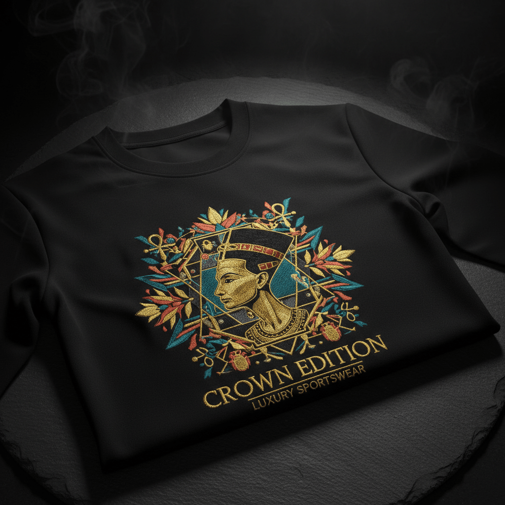 TITAN Egyptian Nefertiti Crewneck Sweatshirt — Queen Edition