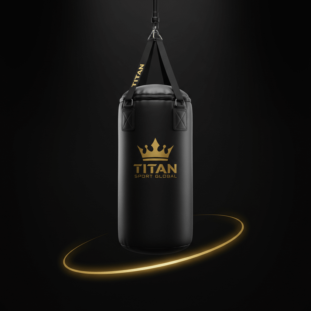 TITAN Speed Bag Crown Edition — matte black with gold crown logo