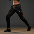 TITAN Athletic Joggers - Black & Gold Tapered Fit Sweatpants