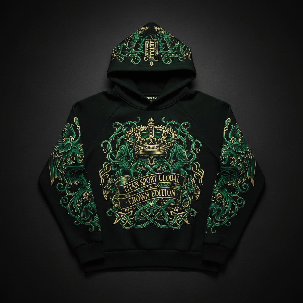 TITAN Women's Crown Edition Lounge Hoodie Emerald Gold