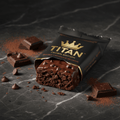 TITAN Vegan Protein Bar Double Chocolate Brownie Crown Edition — 22g protein premium product shot