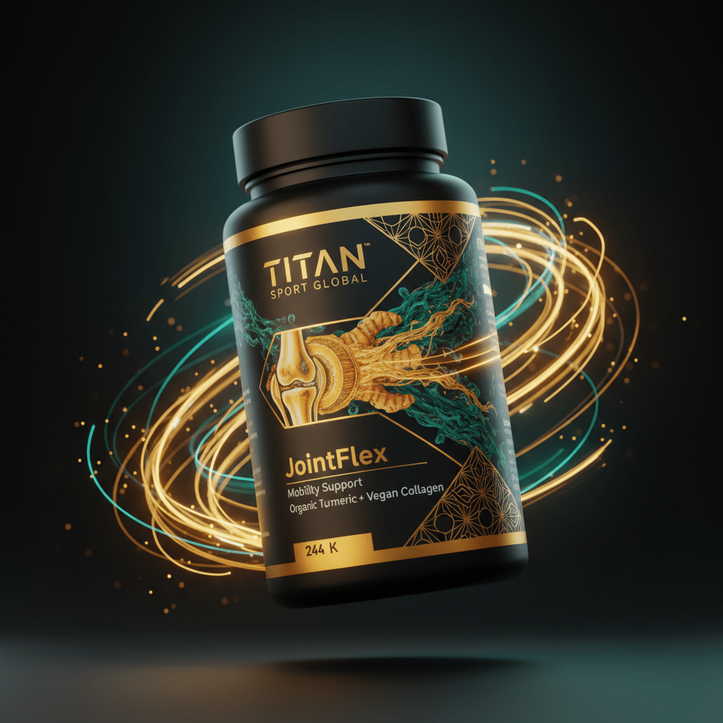 TITAN JointFlex Mobility Support - Organic Turmeric + Vegan Collagen supplement bottle