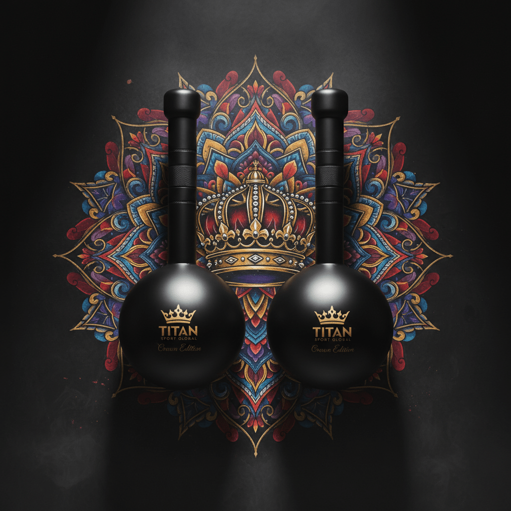 TITAN Crown Edition Steel Indian Club Bells